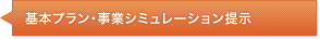 基本プラン・事業シミュレーション提示